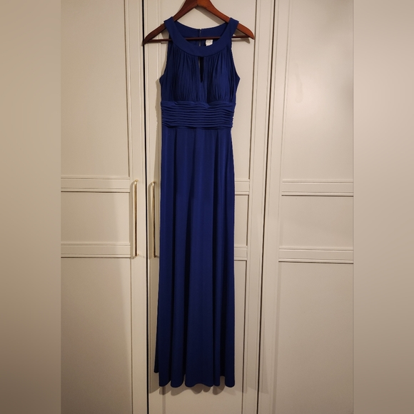 COPY - Blue Formal Maxi Halter Top Gown - Picture 2 of 7